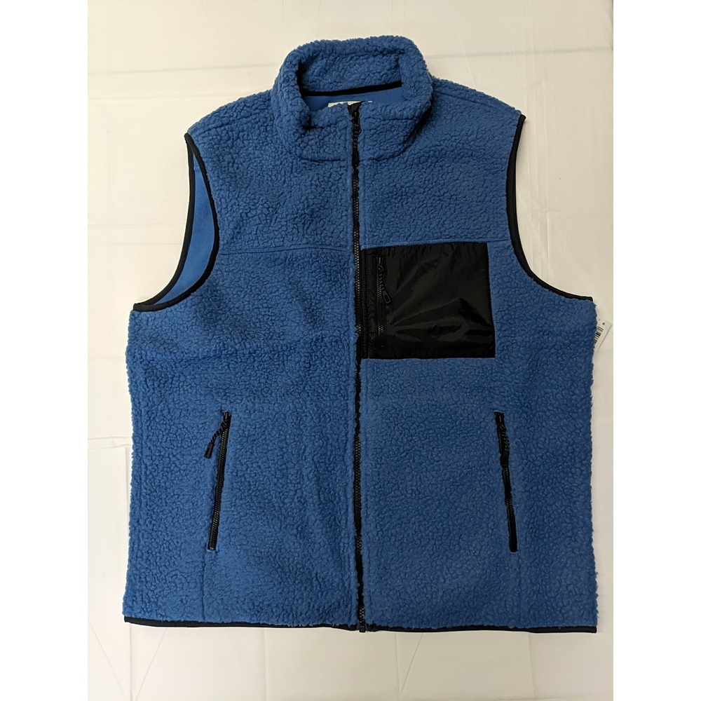 Good Thread Zip Up Blue Sweater Vest Men's Size XL.   (1175)
